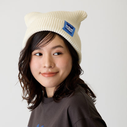 치이카와 니트 모자 (가르마 시리즈 / 화이트)