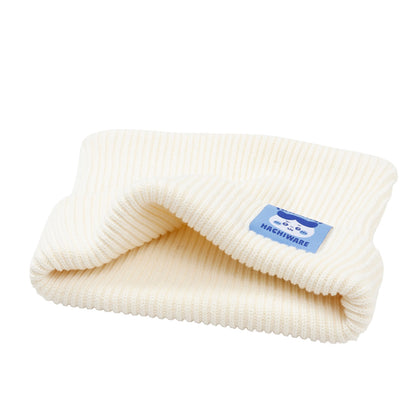 치이카와 니트 모자 (가르마 시리즈 / 화이트)