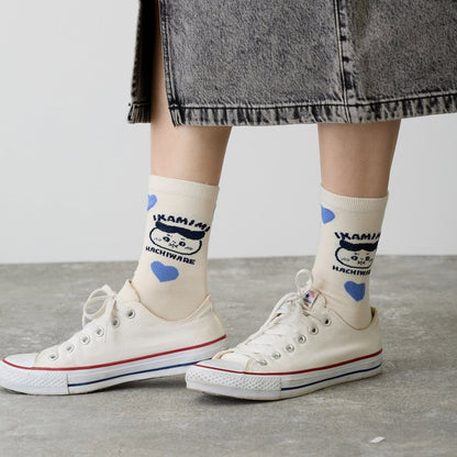 ちいかわ ソックス ハチワレシリーズ ホワイト