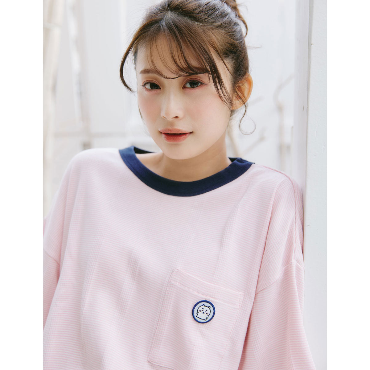 吉伊卡哇 寬鬆廓形口袋T恤 (Robert P.Miller×Talking / 吉伊卡哇 火烈鳥粉)