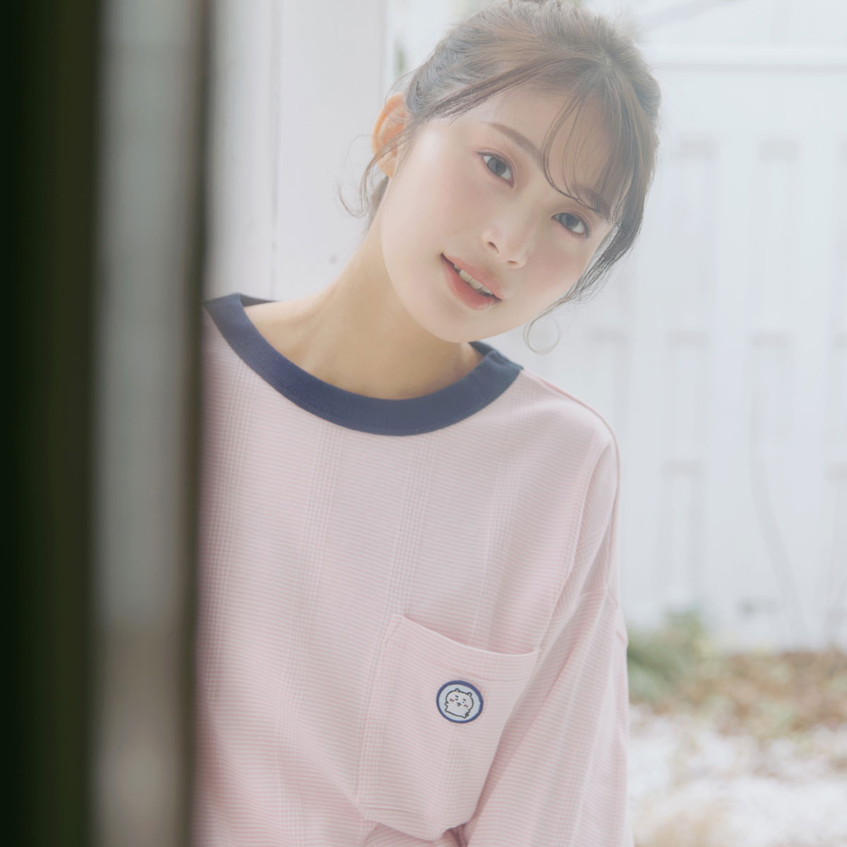 吉伊卡哇 寬鬆廓形口袋T恤 (Robert P.Miller×Talking / 吉伊卡哇 火烈鳥粉)