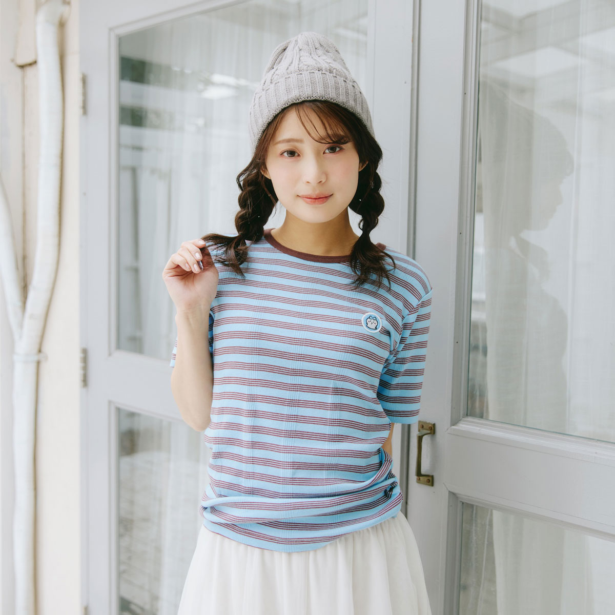 吉伊卡哇 T恤 (Robert P.Miller×Talking / 哈奇喵 蓝莓色)