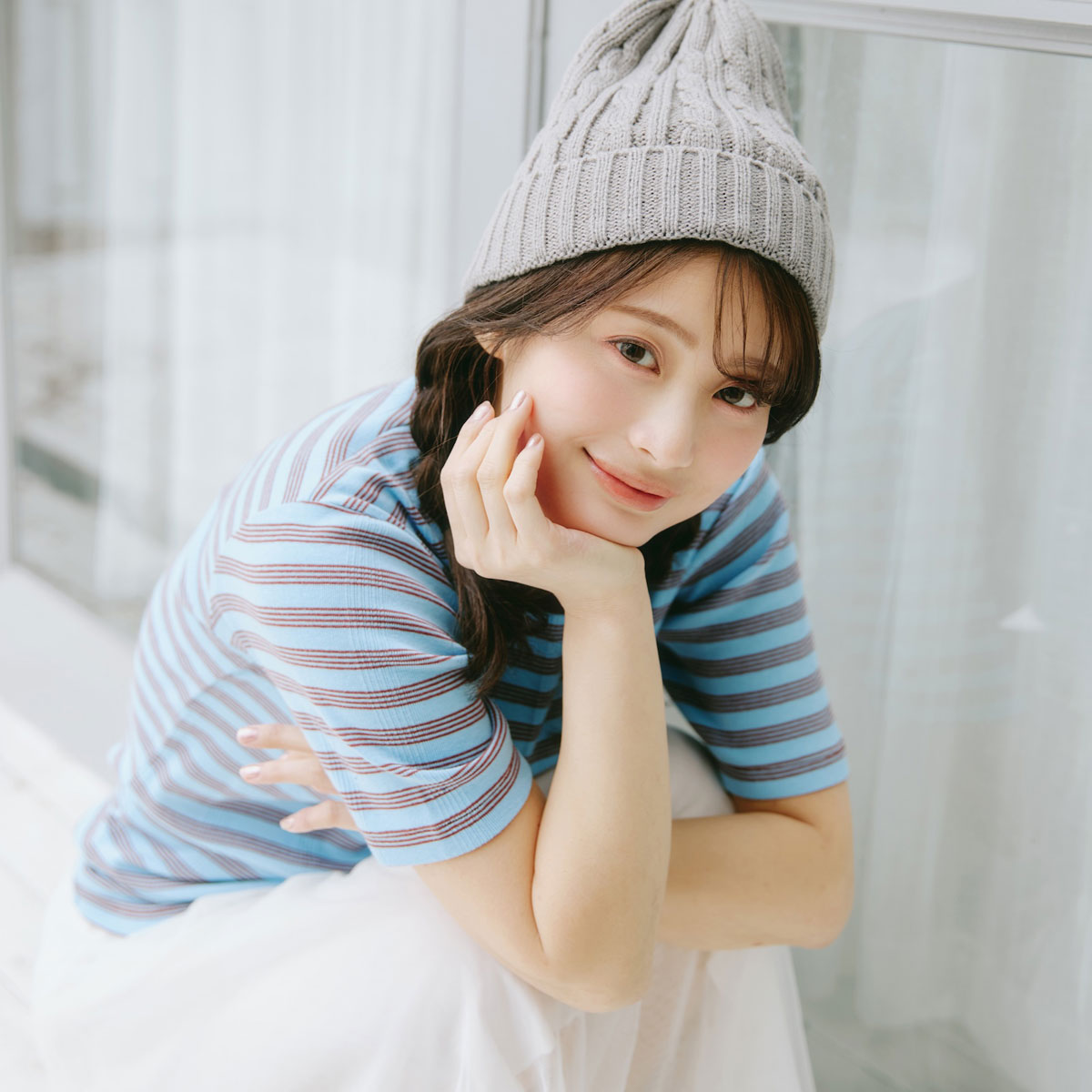 吉伊卡哇 T恤 (Robert P.Miller×Talking / 哈奇喵 蓝莓色)