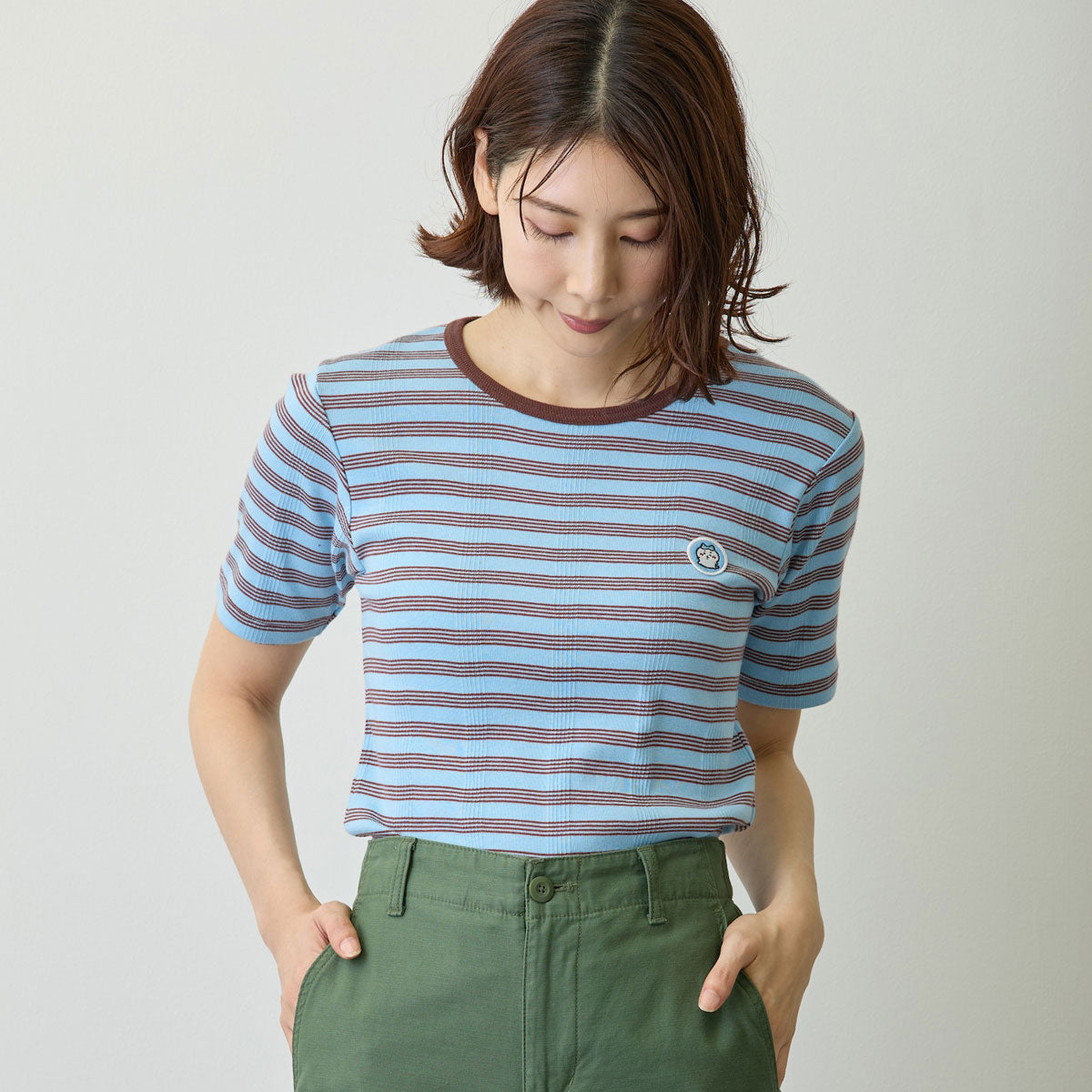 ちいかわ Tシャツ Robert P.Miller×Talking ハチワレ BLUEBERRY | ちい