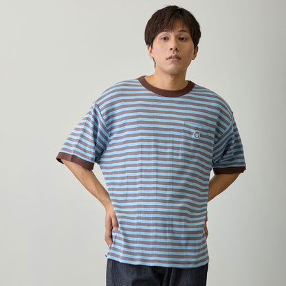 ちいかわ ビッグシルエットポケットTシャツ Robert P.Miller×Talking ハチワレ BLUEBERRY