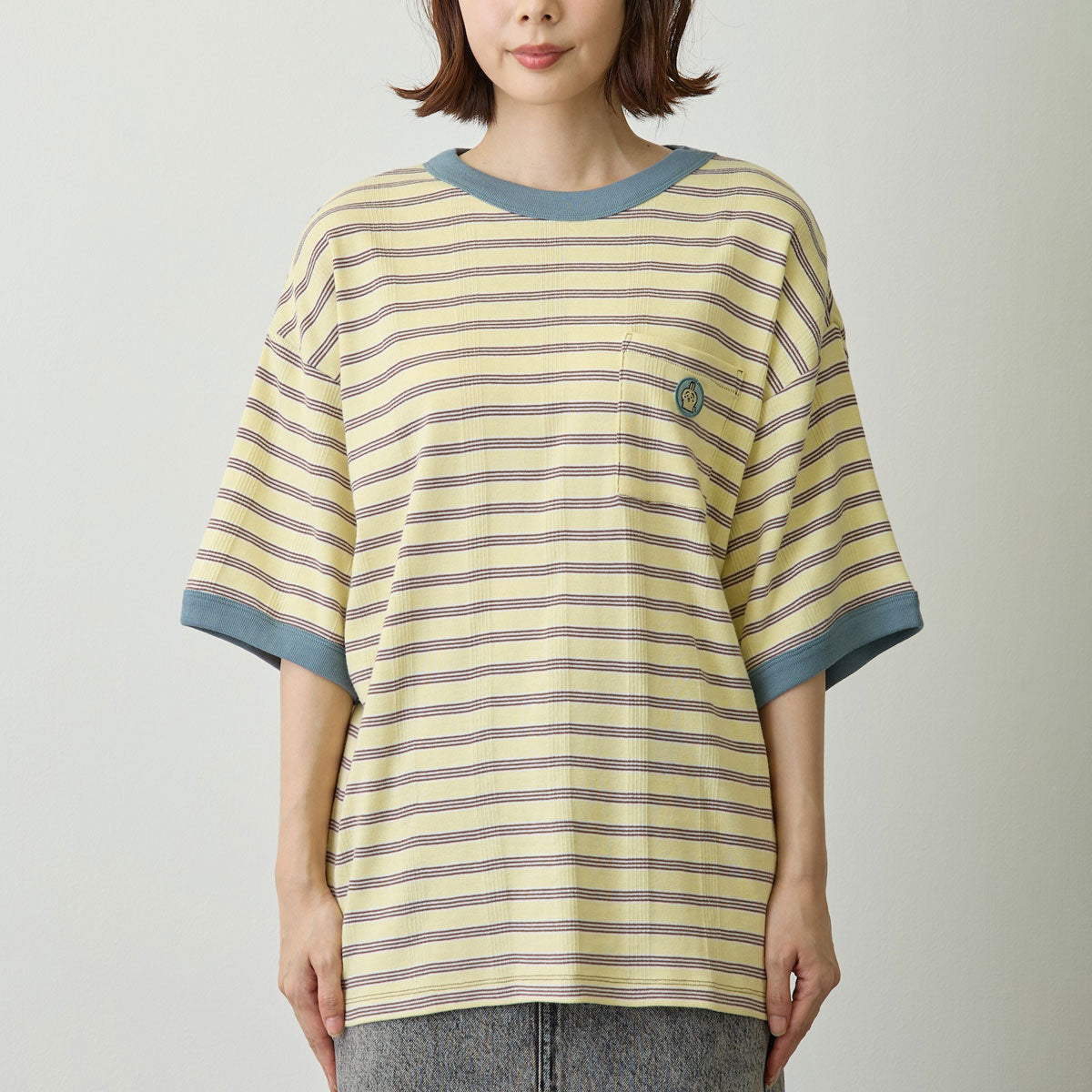 ちいかわ ビッグシルエットポケットTシャツ Robert P.Miller×Talking うさぎ BANANA