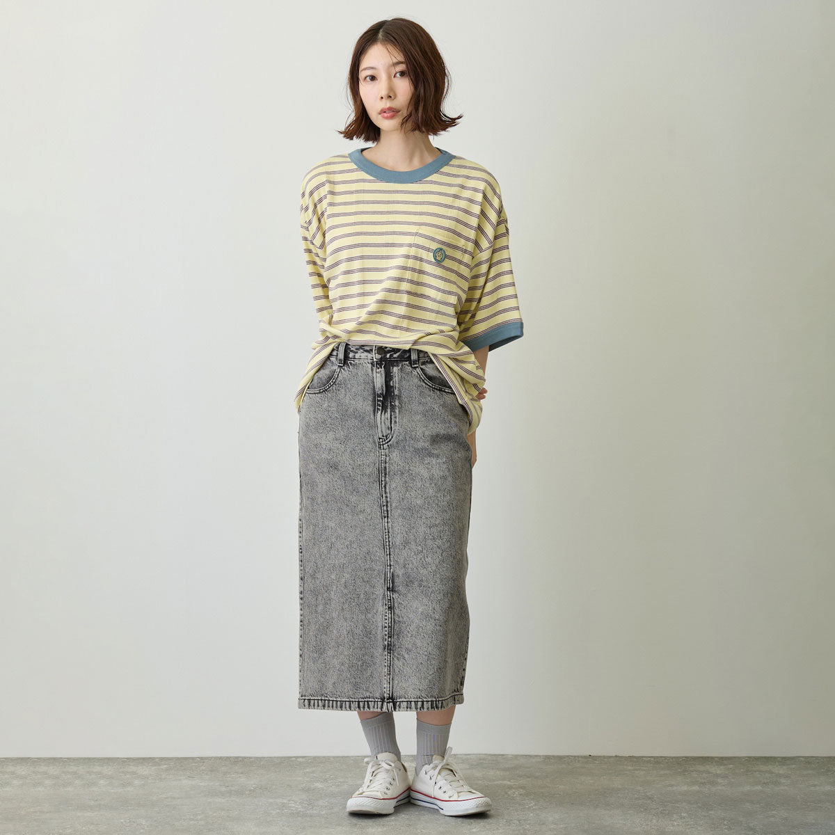 ちいかわ ビッグシルエットポケットTシャツ Robert P.Miller×Talking うさぎ BANANA