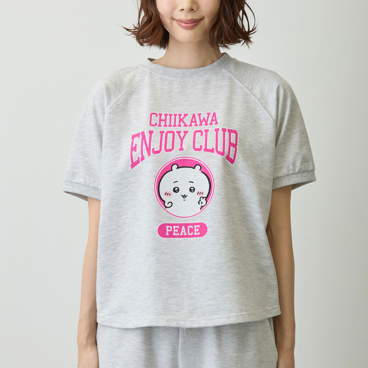 치이카와 T셔츠 (피스 / 치이카와 오트밀 그레이)