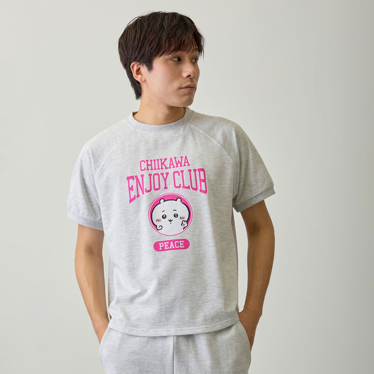 치이카와 T셔츠 (피스 / 치이카와 오트밀 그레이)