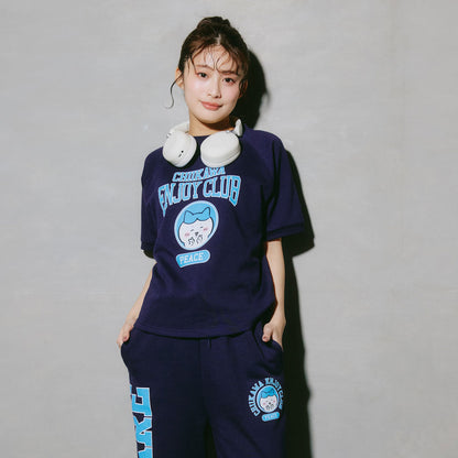 치이카와 T셔츠 (피스 / 가르마 네이비)