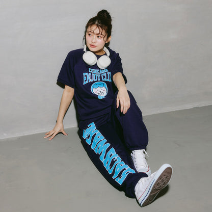 치이카와 T셔츠 (피스 / 가르마 네이비)