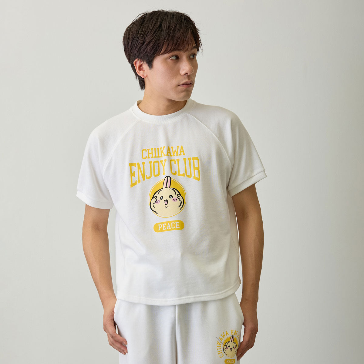 치이카와 T셔츠 (피스 / 토끼 화이트)