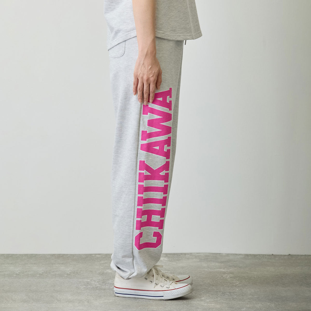 치이카와 스웨트 팬츠 (피스 / 치이카와 오트밀 그레이)