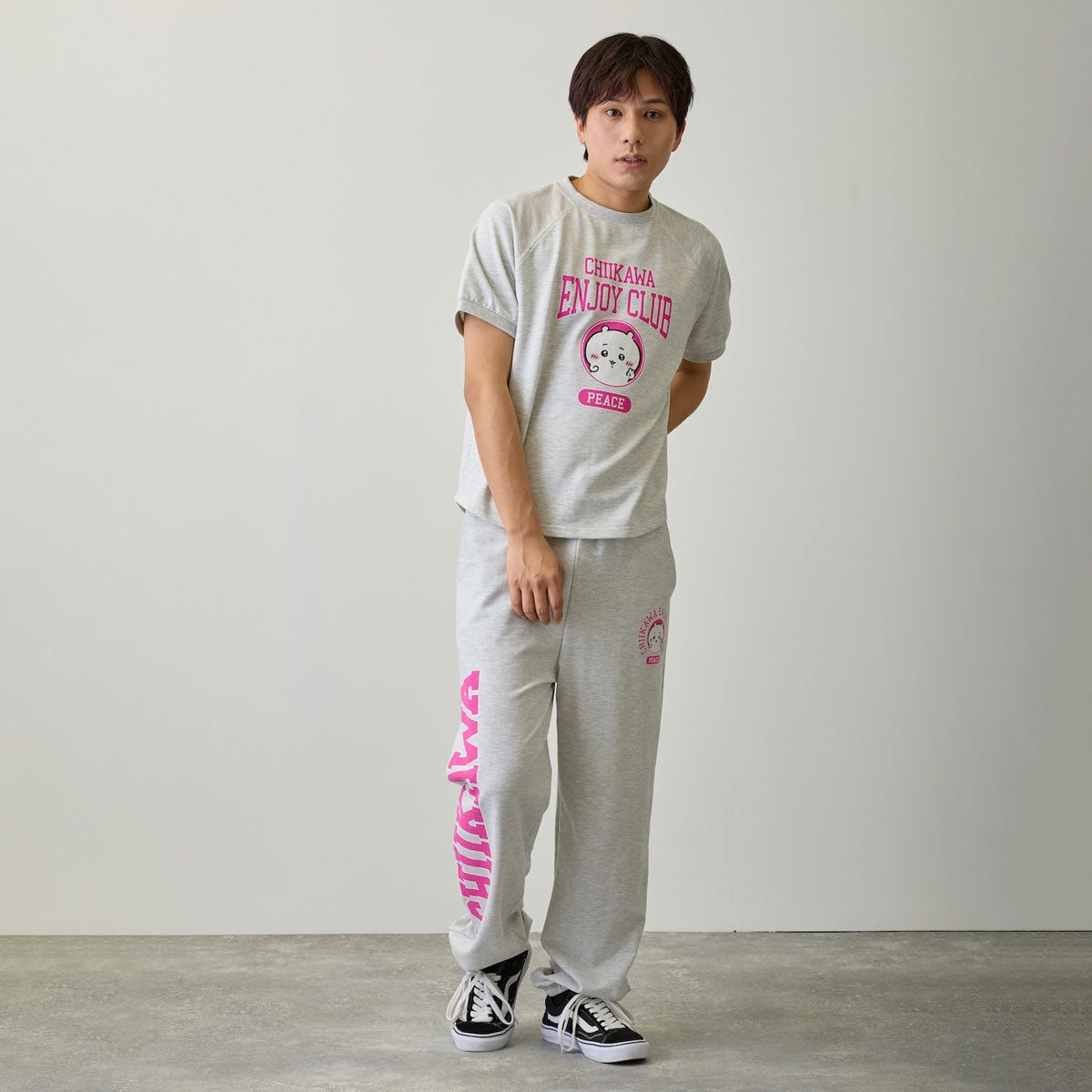 치이카와 스웨트 팬츠 (피스 / 치이카와 오트밀 그레이)
