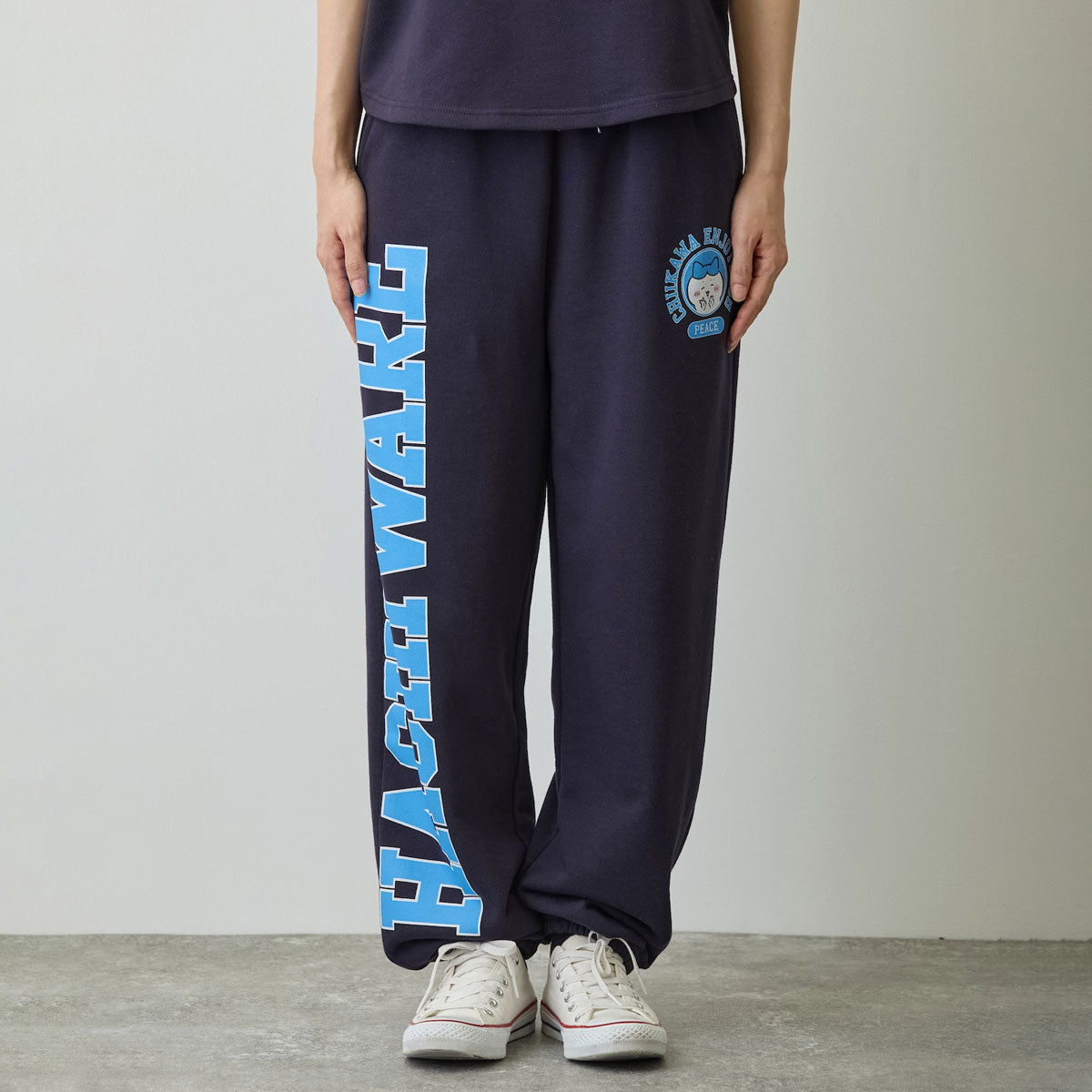 치이카와 스웨트 팬츠 (피스 / 가르마 네이비)