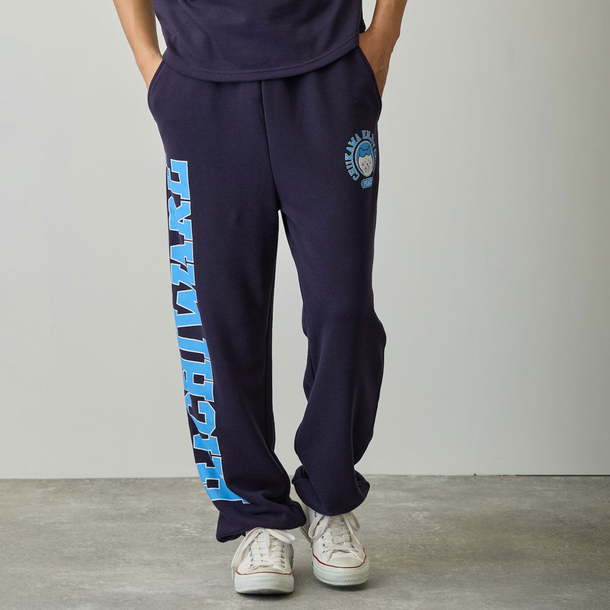 치이카와 스웨트 팬츠 (피스 / 가르마 네이비)