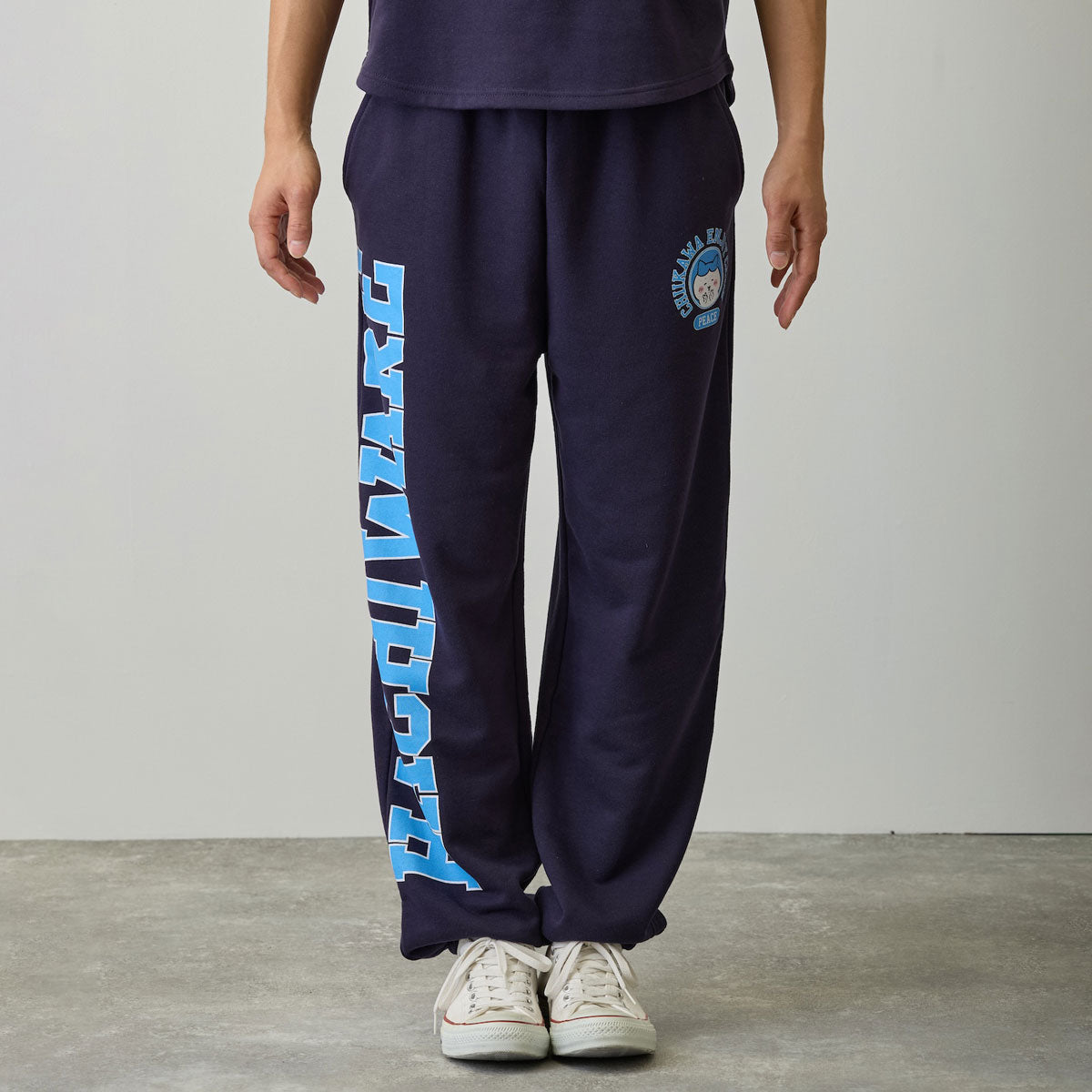 치이카와 스웨트 팬츠 (피스 / 가르마 네이비)