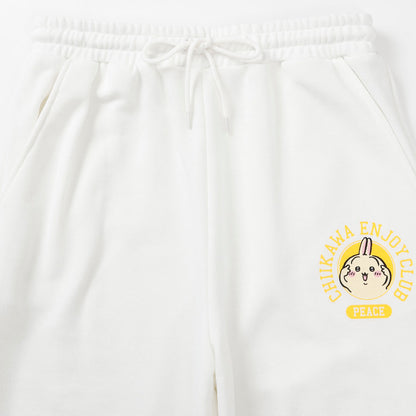 치이카와 스웨트 팬츠 (피스 / 토끼 화이트)