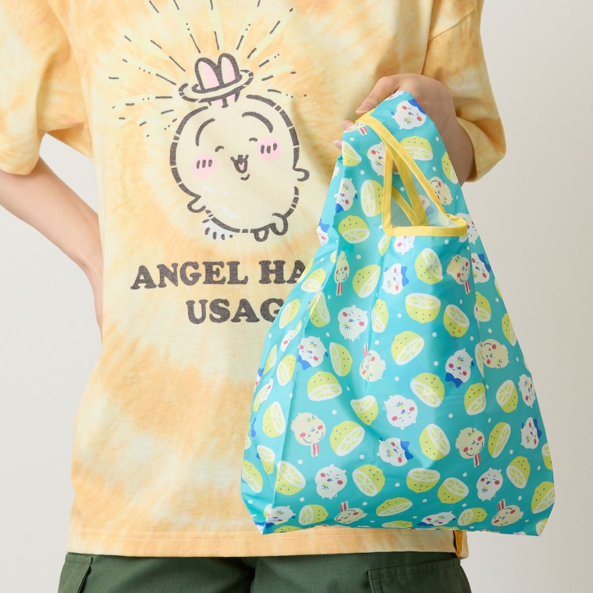 Chiikawa Eco Bag Lemon (Turquoise) | Chiikawa Market Official