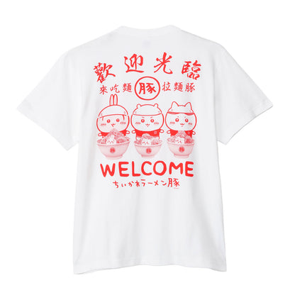 吉伊卡哇 吉伊卡哇拉面猪 T恤 (白色)