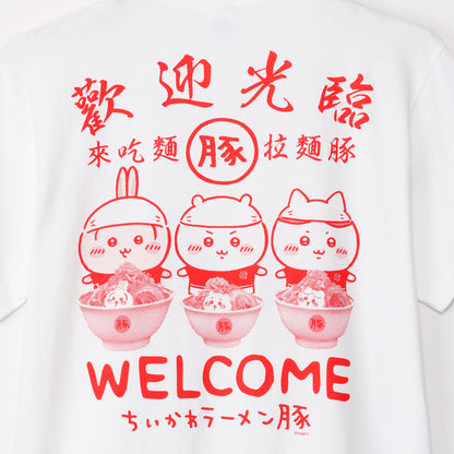 吉伊卡哇 吉伊卡哇拉面猪 T恤 (白色)