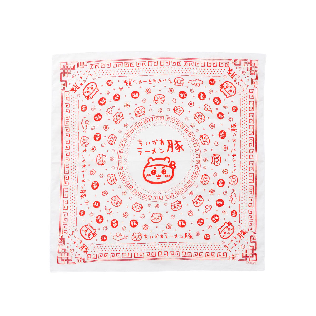 吉伊卡哇 吉伊卡哇拉面猪 方巾 (白色)
