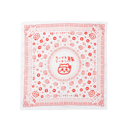 吉伊卡哇 吉伊卡哇拉面猪 方巾 (白色)