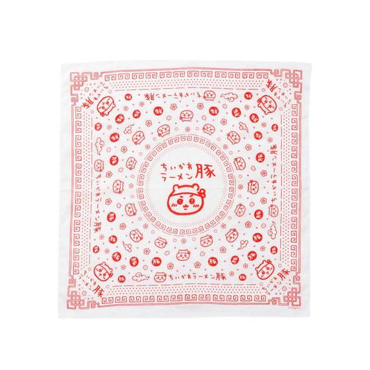 吉伊卡哇 吉伊卡哇拉面猪 方巾 (白色)