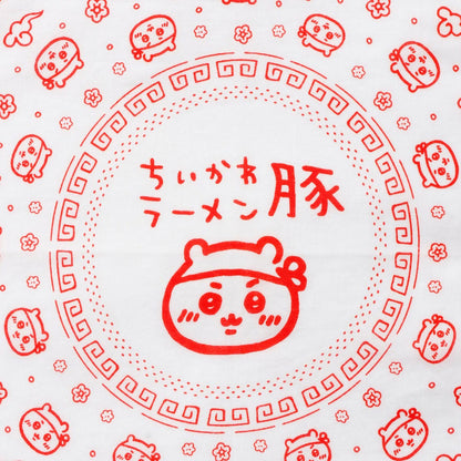 吉伊卡哇 吉伊卡哇拉面猪 方巾 (白色)