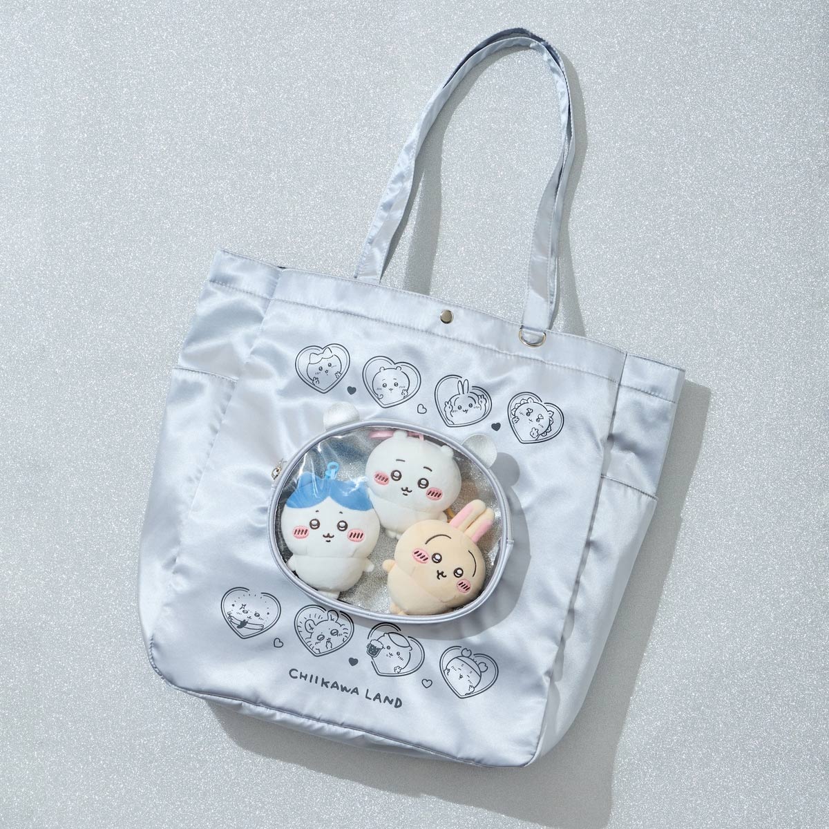 ちいかわ Go！IKEBUKURO トートバッグ ちいかわおかおポケット ちいかわ トートバッグ ちいかわおかおポケット シルバー | ちいかわ
