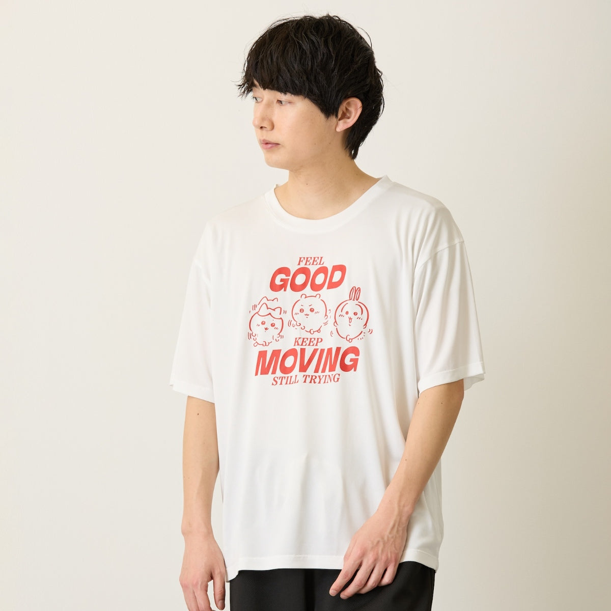ちいかわ ドライTシャツ MOVE みんな ホワイト | ちいかわマーケット