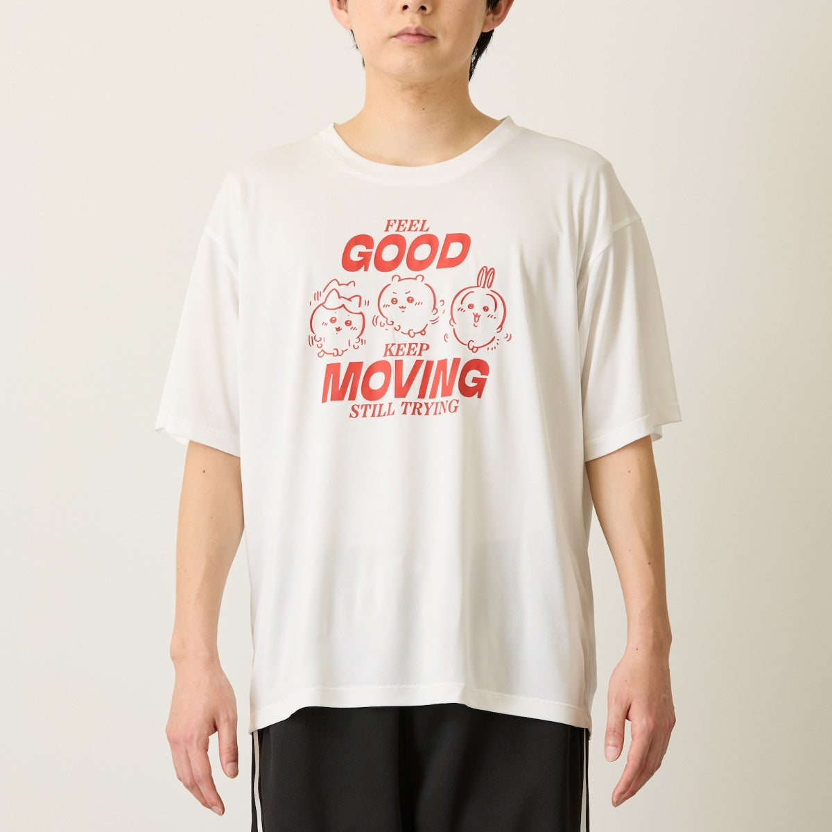 ちいかわ ドライTシャツ MOVE みんな ホワイト | ちいかわマーケット