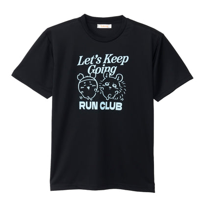 치이카와 드라이 T셔츠 RUN (하늘다람쥐 & 헌책방 / 블랙)