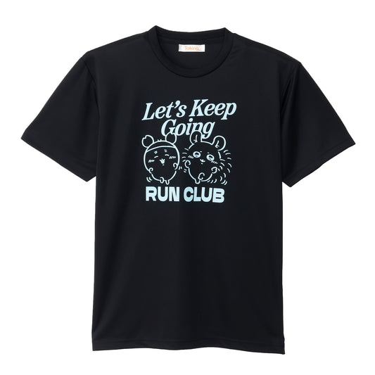 ちいかわ ドライTシャツ RUN モモンガ古本屋 ブラック
