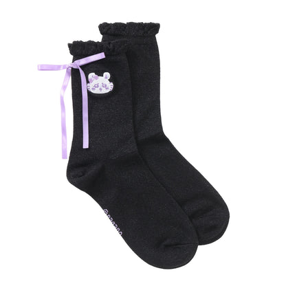 Chiikawa Magical Chiikawa Socks Momonga Black 22-24cm