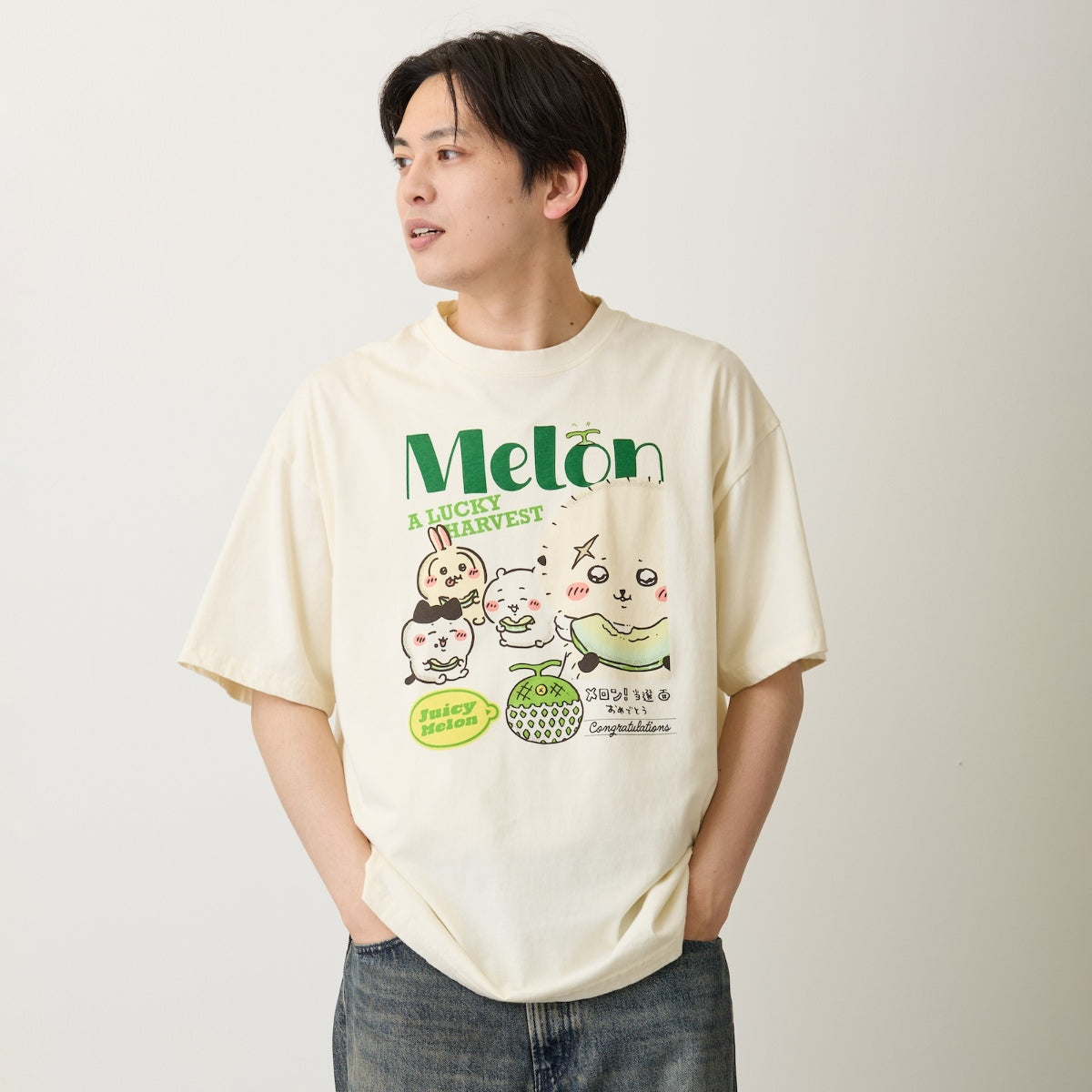 ちいかわ Tシャツ メロン クリーム | ちいかわマーケット 公式グッズ