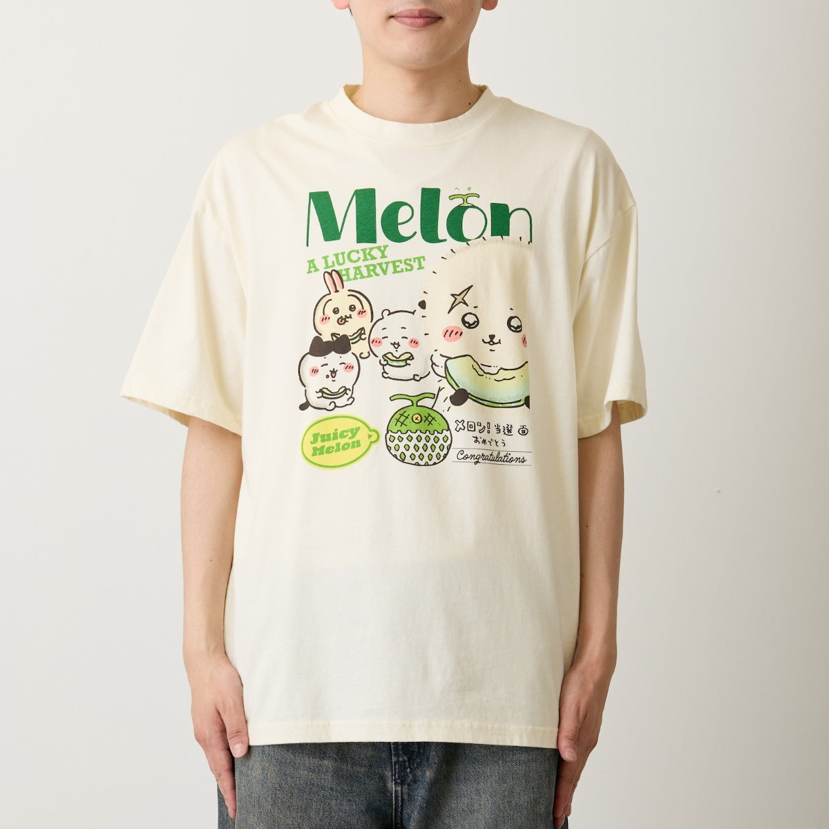 ちいかわ Tシャツ メロン クリーム | ちいかわマーケット 公式グッズ