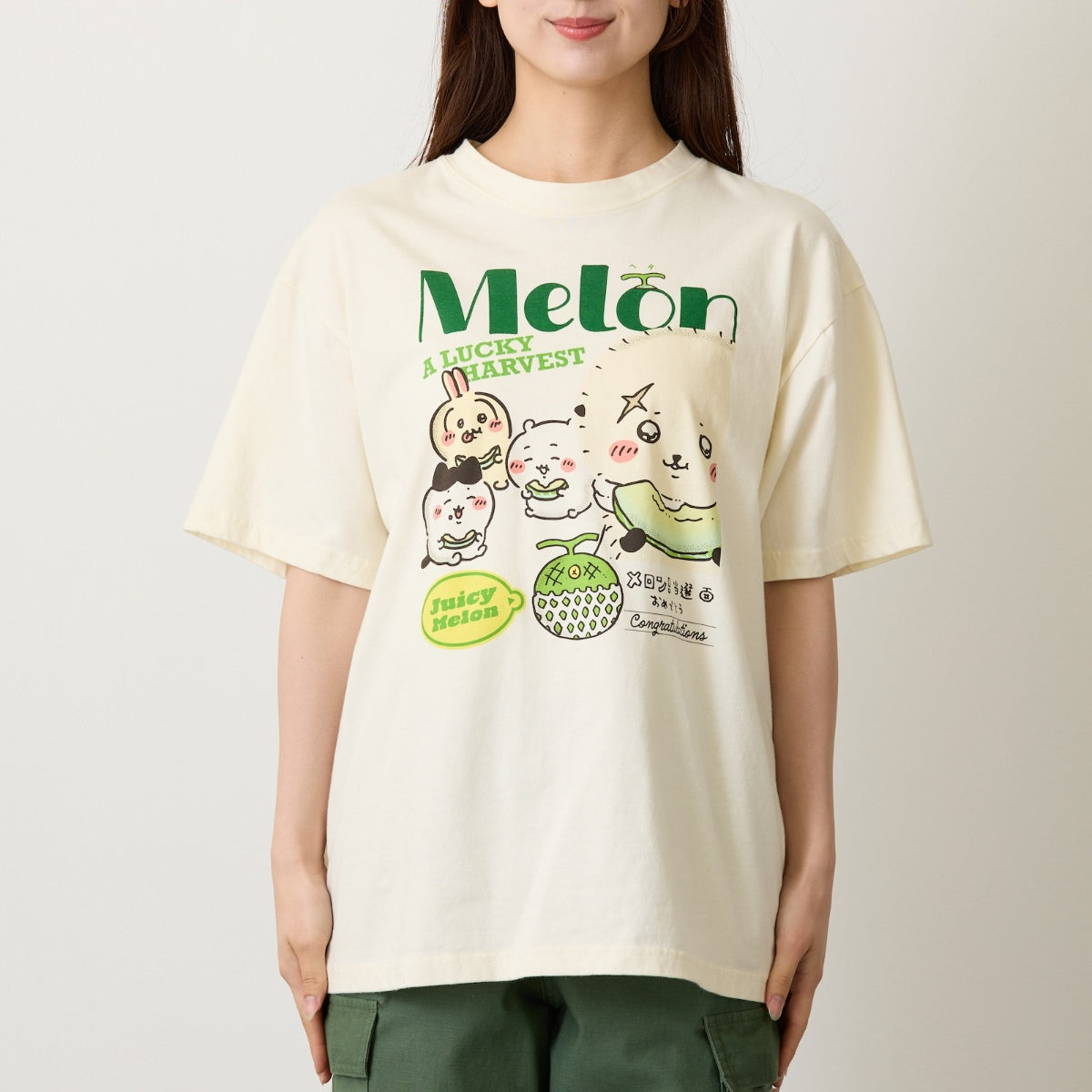 ちいかわ Tシャツ メロン クリーム | ちいかわマーケット 公式グッズ
