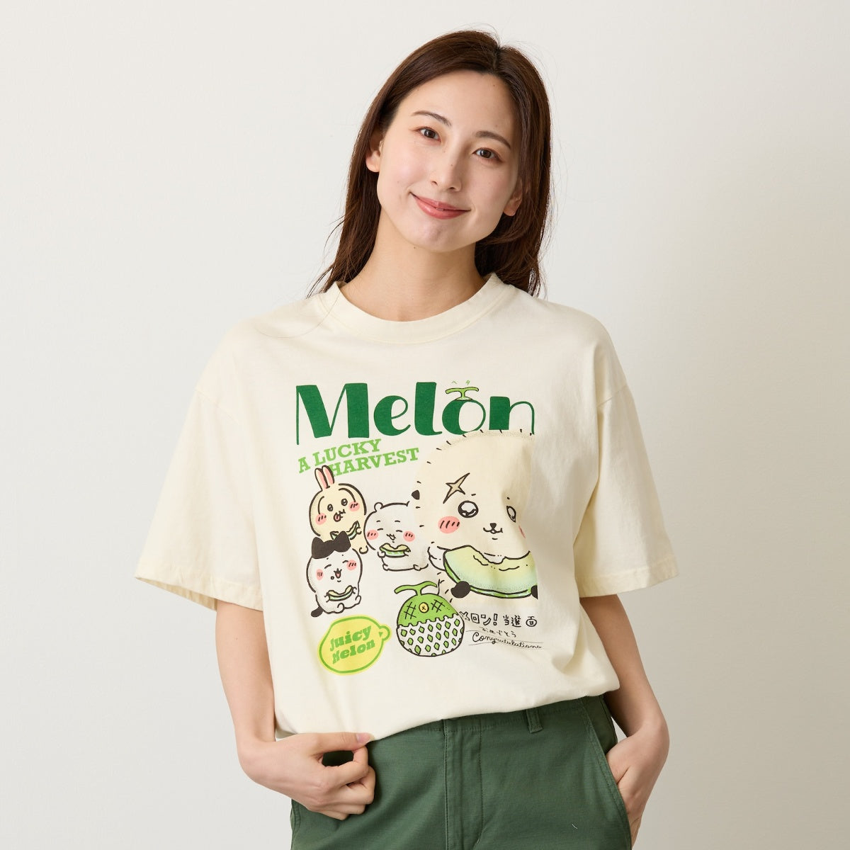 ちい ちいかわ Tシャツ メロン クリーム | ちいかわマーケット 公式グッズ
