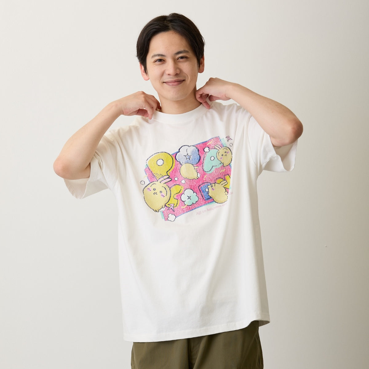 ちいかわ Tシャツ POPCORN オフ