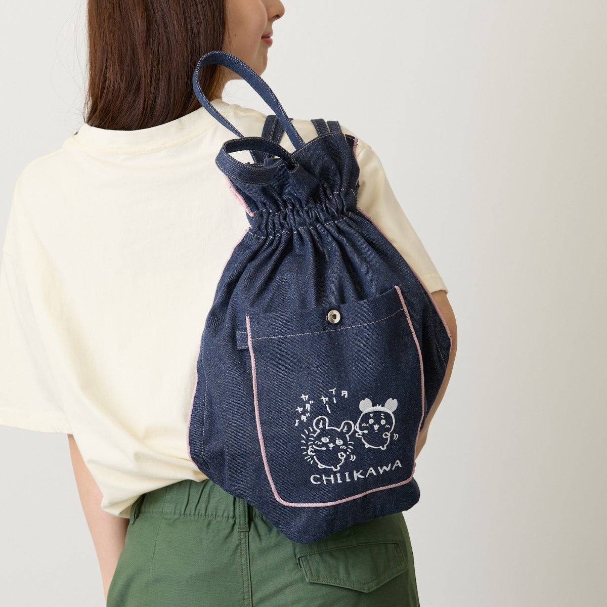 Chiikawa Denim Knapsack Dance (Indigo) | Chiikawa Market Official