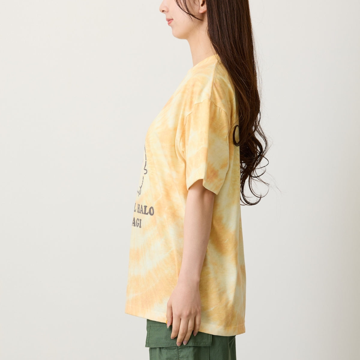 ちいかわ Tシャツ タイダイ 天使の輪 イエロー