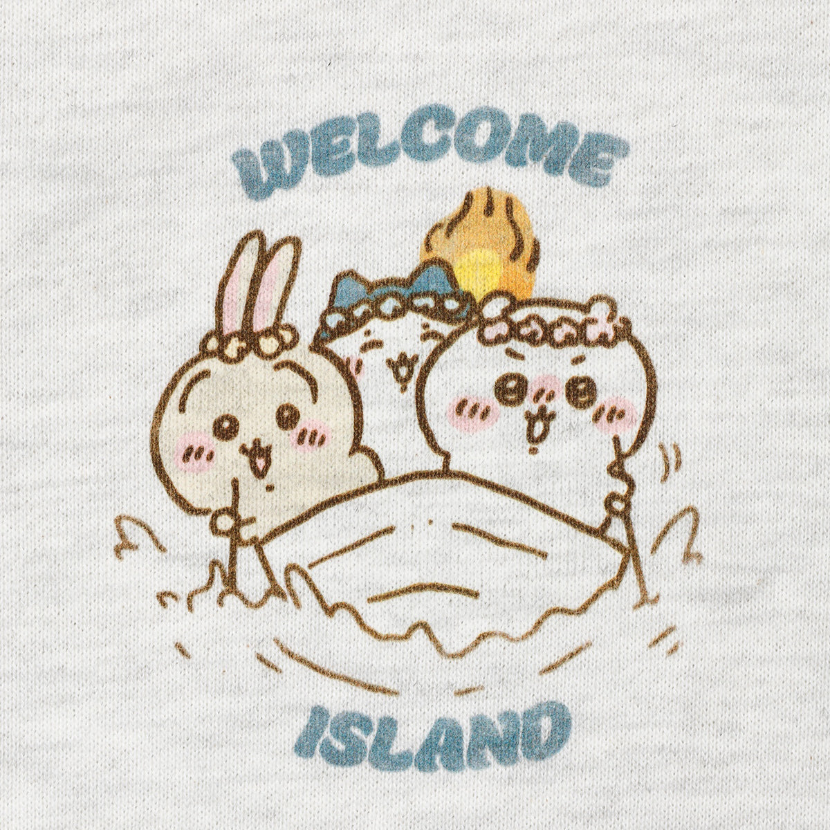 吉伊卡哇 電影《吉伊卡哇》 拉鍊連帽衫 WELCOME ISLAND 麻灰色
