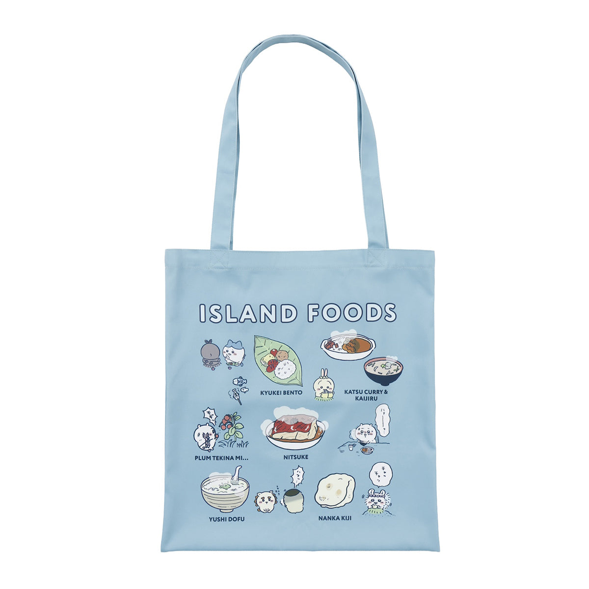 Chiikawa Movie "Chiikawa" Tote Bag ISLAND FOODS (Blue)