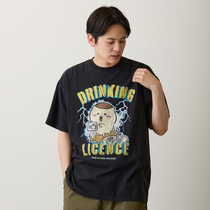 치이카와 T셔츠 DRINKING LICENCE 블랙
