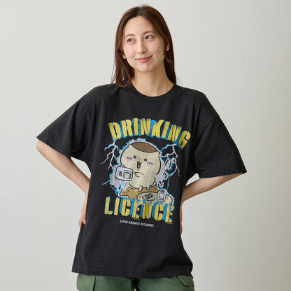 치이카와 T셔츠 DRINKING LICENCE 블랙