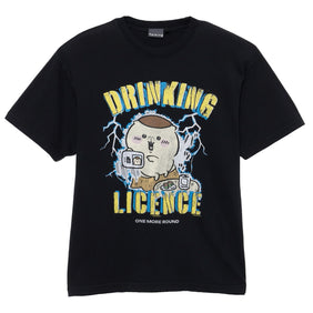 ちいかわ Tシャツ DRINKING LICENCE ブラック