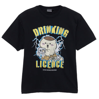 치이카와 T셔츠 DRINKING LICENCE 블랙