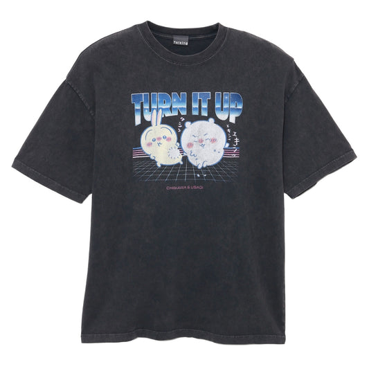 Chiikawa T-shirt TURN IT UP (Charcoal)