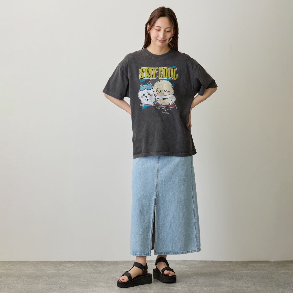 ちいかわ Tシャツ STAY COOL スミ